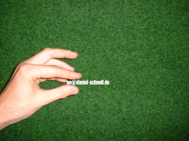 Hand vor Gras